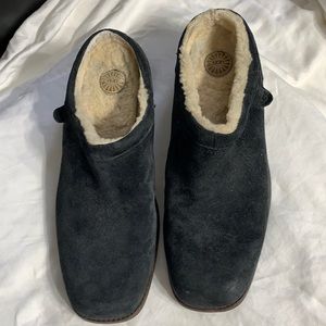 UGG slip on black suede lined